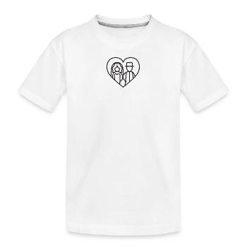 Liebespaar im Herzen - Kinder Premium Bio T-Shirt - Weiß - Vorne