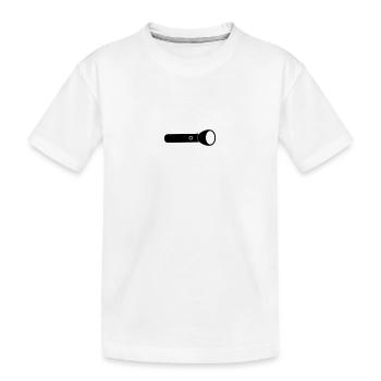 Taschenlampe - Kinder Premium Bio T-Shirt - Weiß - Vorne