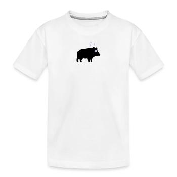 Angstschwitzendes Wildschwein - Kinder Premium Bio T-Shirt - Weiß - Vorne