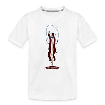 Speck mit Springseil - Kinder Premium Bio T-Shirt - Weiß - Vorne