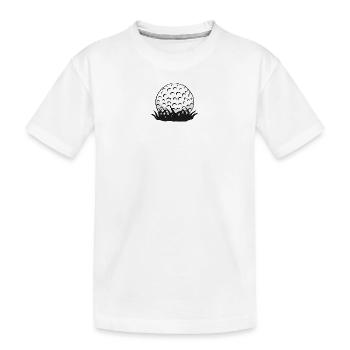 Golf ball - Kids' Premium Organic T-Shirt - white - Front