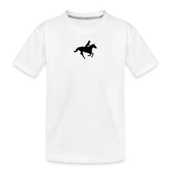 Pferdesport - Kinder Premium Bio T-Shirt - Weiß - Vorne