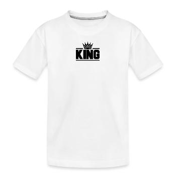 King - Kids' Premium Organic T-Shirt - white - Front