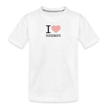 J’ADORE LES CREVETTES - T-shirt bio Premium Enfant - blanc - Devant
