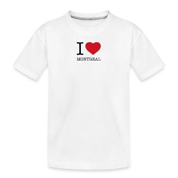 J’ADORE MONTRÉAL - T-shirt bio Premium Enfant - blanc - Devant