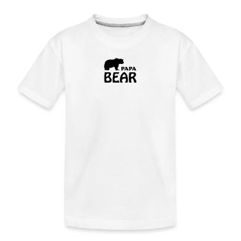 Papa ours de papa père papa - T-shirt bio Premium Enfant - blanc - Devant