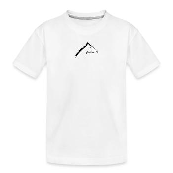 Horses Head | Horse Head Silhouette Design - Kids' Premium Organic T-Shirt - white - Front