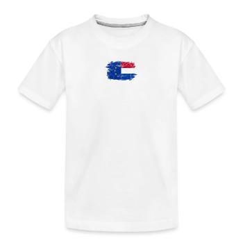 Fusion du drapeau néerlandais de l’UE - T-shirt bio Premium Enfant - blanc - Devant