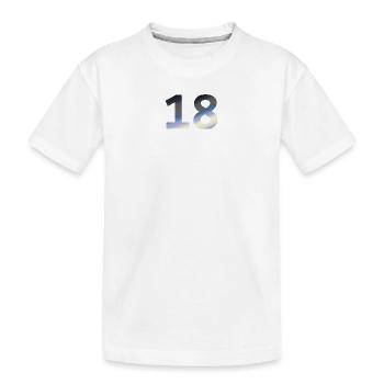 geburtstagsfeier, 18 farbverlauf tagesanbruch - Kinder Premium Bio T-Shirt - Weiß - Vorne