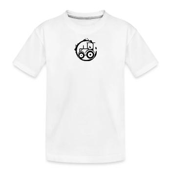 Un tracteur - T-shirt bio Premium Enfant - blanc - Devant