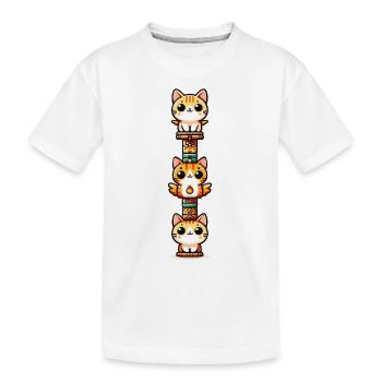 Mât totémique parfait - T-shirt bio Premium Enfant - blanc - Devant