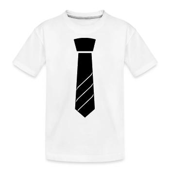 Cravate - T-shirt bio Premium Enfant - blanc - Devant