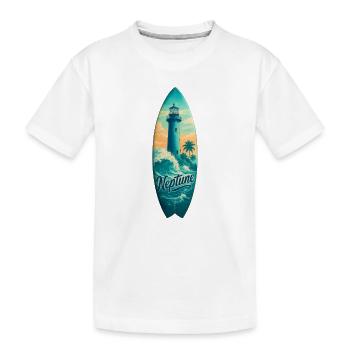 Planche de surf Neptune Lighthouse - T-shirt bio Premium Enfant - blanc - Devant