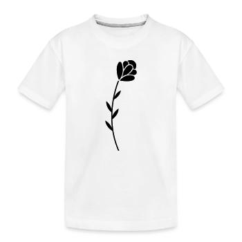 Blume - Kinder Premium Bio T-Shirt - Weiß - Vorne