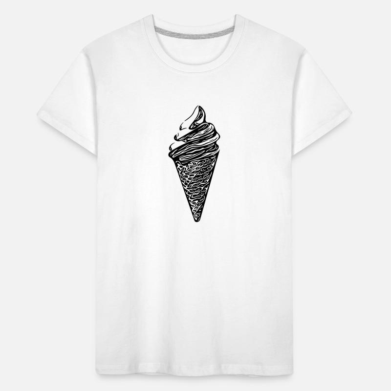 Cooles Softeis in Waffel Kinder Premium Bio T-Shirt