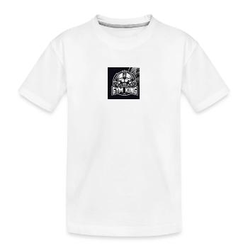 Gym King - Kinder Premium Bio T-Shirt - Weiß - Vorne