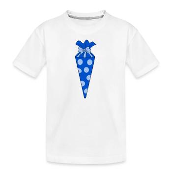 Cartable bleu - T-shirt bio Premium Enfant - blanc - Devant