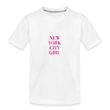 New York City Girl - NYC - USA - Amerika - Kinder Premium Bio T-Shirt - Weiß - Vorne
