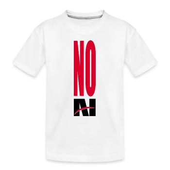 PAS d’IA - pas d’intelligence artificielle - T-shirt bio Premium Enfant - blanc - Devant