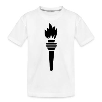 Flame Symbol - Kids' Premium Organic T-Shirt - white - Front