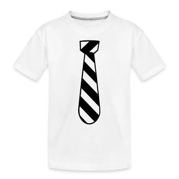Cravate - T-shirt bio Premium Enfant - blanc - Devant