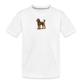 Pudel - Kinder Premium Bio T-Shirt - Weiß - Vorne