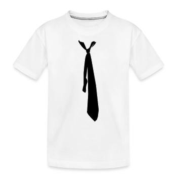 Schlips - Krawatte - Kinder Premium Bio T-Shirt - Weiß - Vorne
