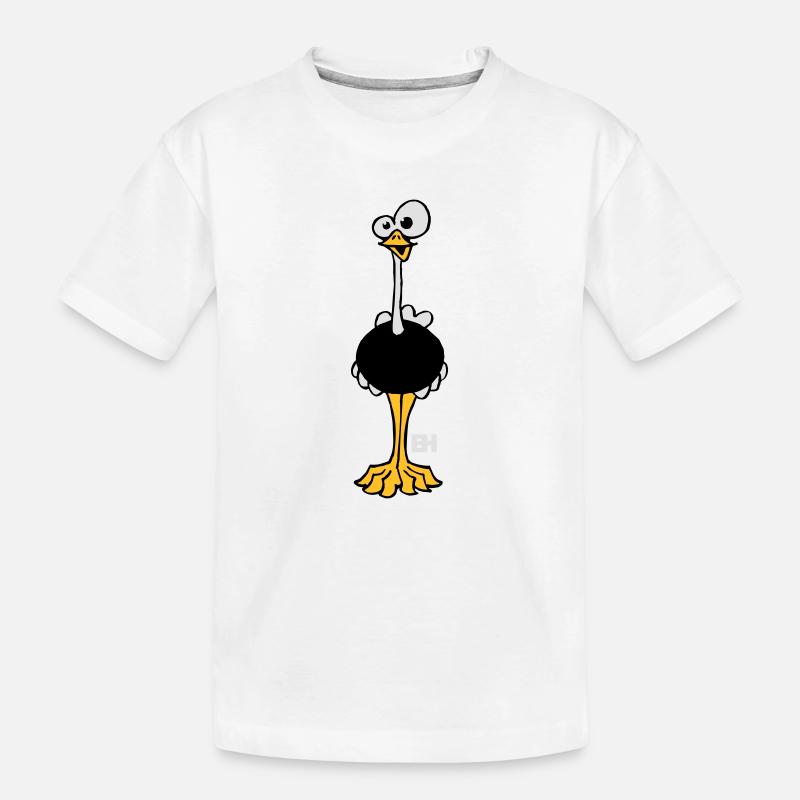 Strauß - Kinder Premium Bio T-Shirt - Weiß