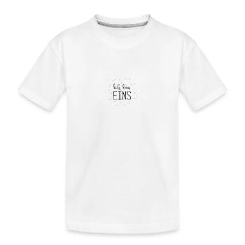 1st birthday, one, first - confetti - Kids' Premium Organic T-Shirt - white - Front