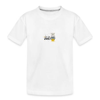 2nd birthday, two, second, bear, birthday - Kids' Premium Organic T-Shirt - white - Front