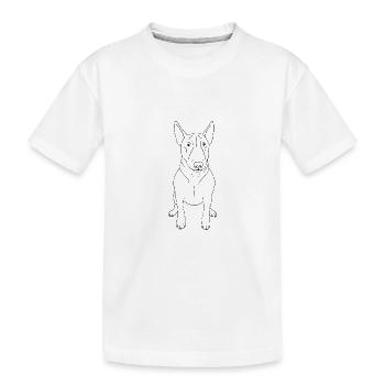 Bullterrier - Kinder Premium Bio T-Shirt - Weiß - Vorne
