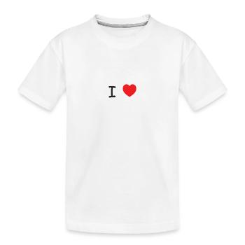 I love - T-shirt bio Premium Enfant - blanc - Devant