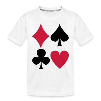 Poker - Kinder Premium Bio T-Shirt - Weiß - Vorne