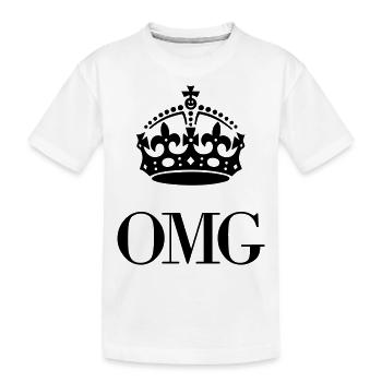 OMG Krone - Kinder Premium Bio T-Shirt - Weiß - Vorne