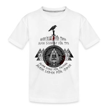 Mein Leben für Odin! - Kinder Premium Bio T-Shirt - Weiß - Vorne