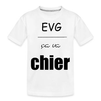 EVG ca va chier - T-shirt bio Premium Enfant - blanc - Devant