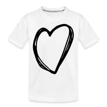 Coeur - Coeur - T-shirt bio Premium Enfant - blanc - Devant
