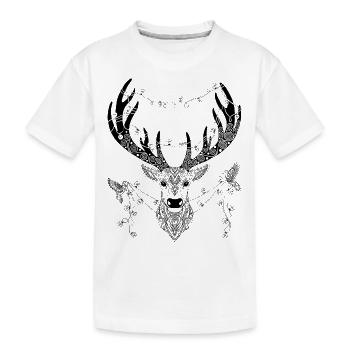 Renne de Noël - T-shirt bio Premium Enfant - blanc - Devant