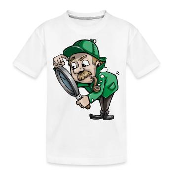detective detective private investigationgator2 - T-shirt bio Premium Enfant - blanc - Devant