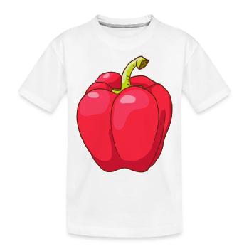 Poivron rouge - T-shirt bio Premium Enfant - blanc - Devant