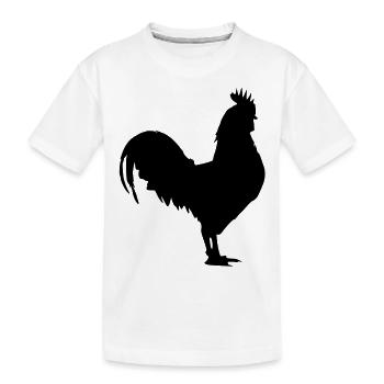 Hahn - Kinder Premium Bio T-Shirt - Weiß - Vorne