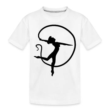 Gymnastik Turnen Akrobatik Geräteturnen Sport - Kinder Premium Bio T-Shirt - Weiß - Vorne