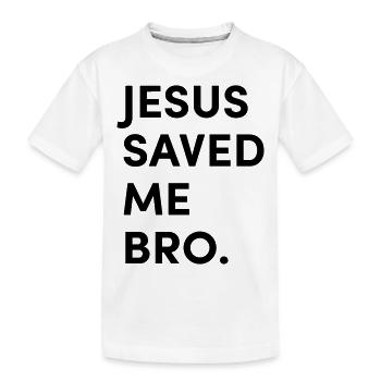 Jésus m'a sauvé mon frère - T-shirt bio Premium Enfant - blanc - Devant