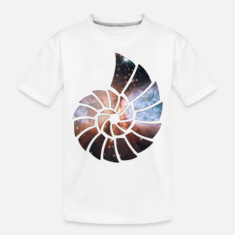 Kosmische Spirale - Kinder Premium Bio T-Shirt - Weiß