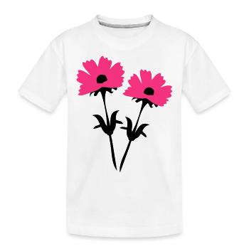 cosmos_flowers - Kids' Premium Organic T-Shirt - white - Front