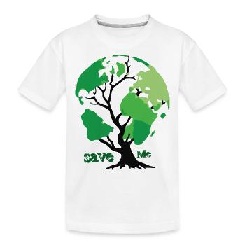 save the planet - T-shirt bio Premium Enfant - blanc - Devant