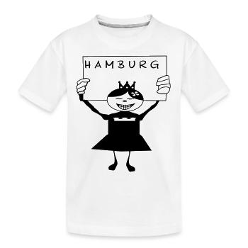 Hamburg - Kinder Premium Bio T-Shirt - Weiß - Vorne