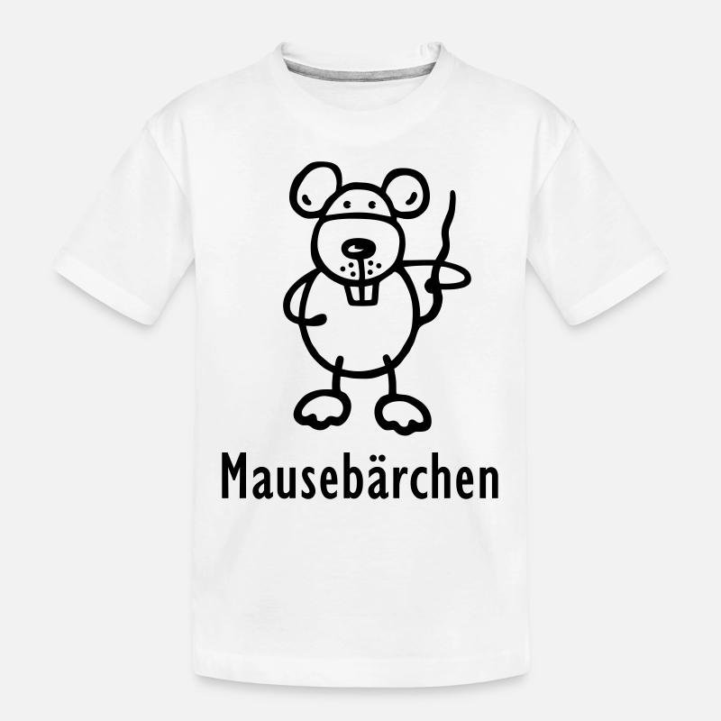 Maus - Mausebärchen - Kinder Premium Bio T-Shirt - Weiß