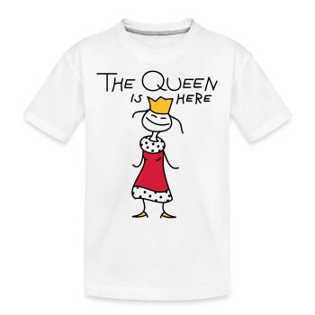 The Queen - Kids' Premium Organic T-Shirt - white - Front