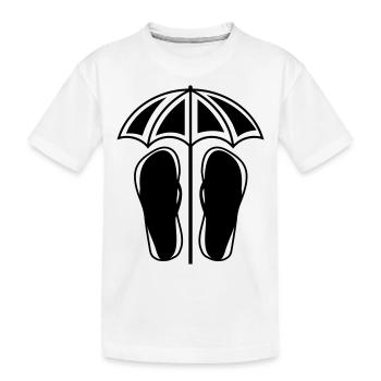 flipflops schirm - Kinder Premium Bio T-Shirt - Weiß - Vorne
